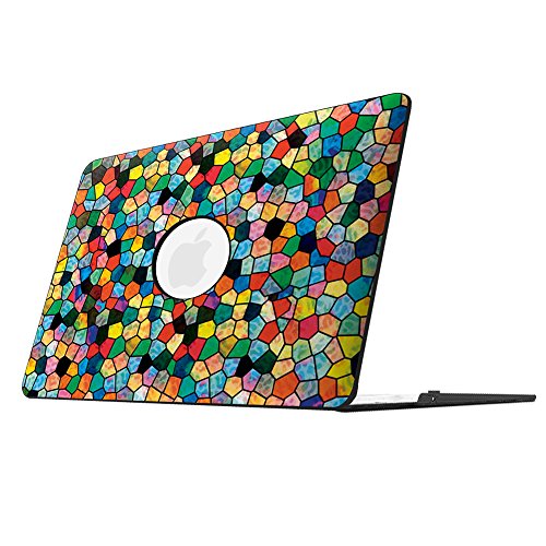 Fintie Case for MacBook Air 13 Inch - Slim Lightweight PU Leather Coated Plastic Hard Cover Snap On Protective Case for MacBook Air 13.3" (A1466 / A1369), Stained Glass