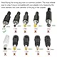 sourcing map 5Stk DC Stecker Power Cable Jack Adapter Black 2,5mm x 0,7mm für CCTV Kamera