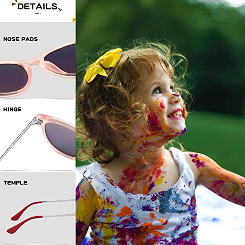Kursan Polarized Kids Sunglasses for Girls Boys Mirrored Lens Vintage Sun Glasses Shades Age 3-9, 100% UV Protection4
