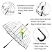 Kung Fu Smith Birdcage Transparent Clear Dome Bubble Umbrella for Women and Girls, Safe Manual Open & Windproof Rain Umbrella