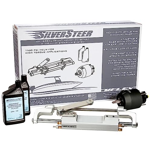 Uflex SilverSteer™ Front Mount Outboard Hydraulic Steering System w/ UC130-SVS-1 Cylinder