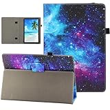 Universal 10 10.1 Inch Android Tablet Case, Dluggs Slim Folding Stand Folio Leather Case Cover for 9.5-11 Inch Tablet with Hand Strap, Space