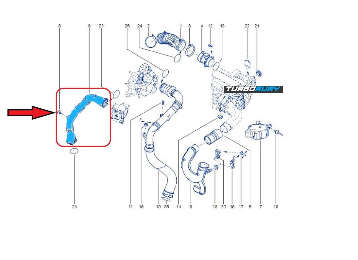Remplacement Tuyau Turbo Intercooler - Compatible avec RENAULT MEGANE III, Compatible avec RENAULT GRAND SCÉNIC III - Numéro OE 144603264R 14 46 032 64R