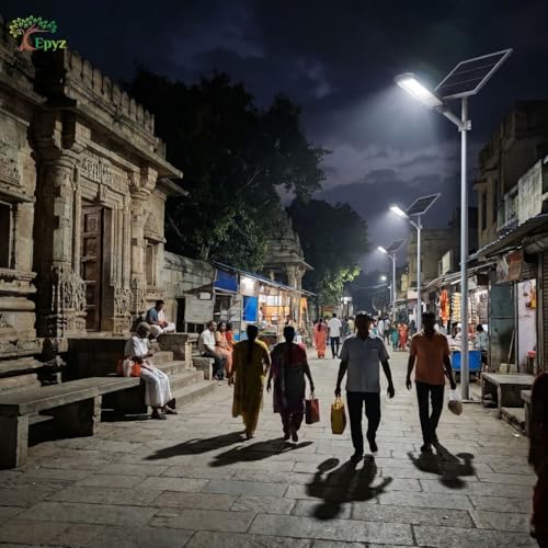 Image of Epyz 200W Semi-Integrated Solar Street Light, Cold White | Aluminium Body, Remote and Dusk to Dawn, 80 LED, 27000mAh, Pack of 1