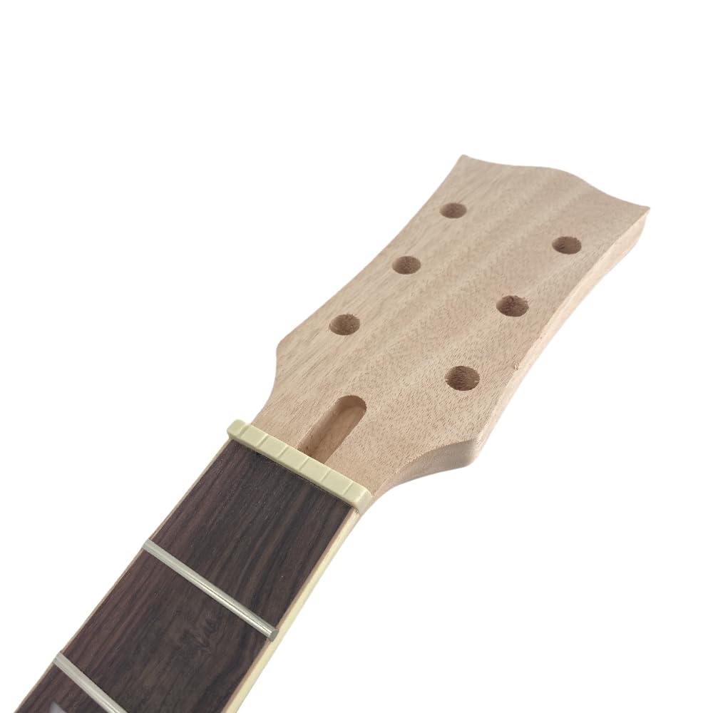1 set chitarra kit Collo Della Chitarra 22fret 23 pollice Corpo Della Chitarra Semi Hollow Mogano Acero Tastiera FAI DA TE Chitarra