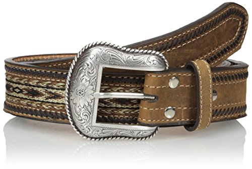 Nocona Men's Brown Ribbon-Lace Belt