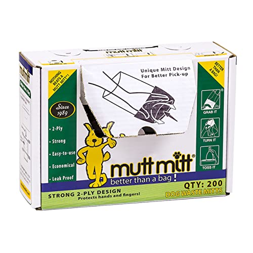 GOTSEVEN Mutt Mitt Dog Waste Pick Up Bag, 200-Count