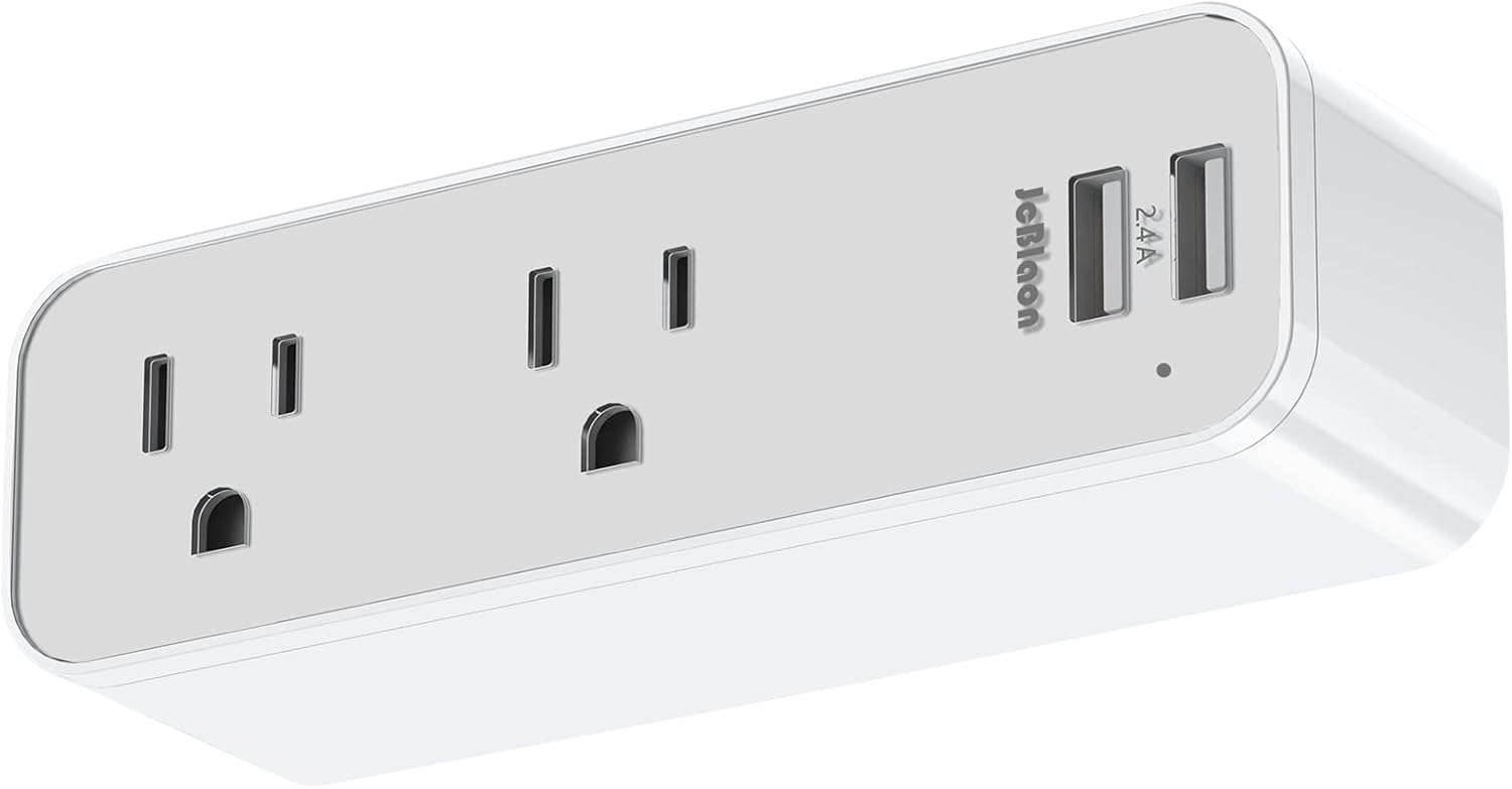 Multi Plug Outlet Extender with USB, JcBlaon Multiple