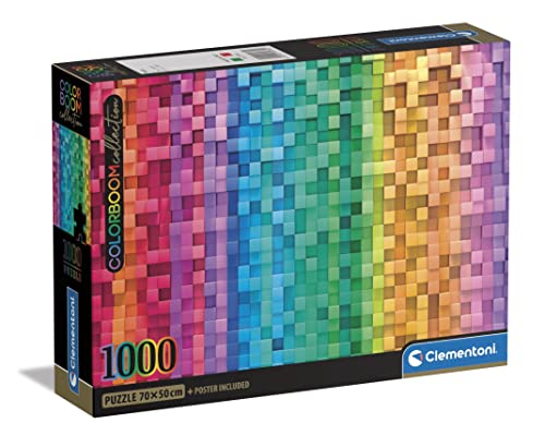 Clementoni- Colorboom Pixel-1000 Pièces-Puzzle, Divertissement pour Adultes-Fabriqué en Italie, 39782 Clementoni- Colorboom Pixel-1000 Pièces-Puzzle, Divertissement pour Adultes-Fabriqué en Italie, 39782