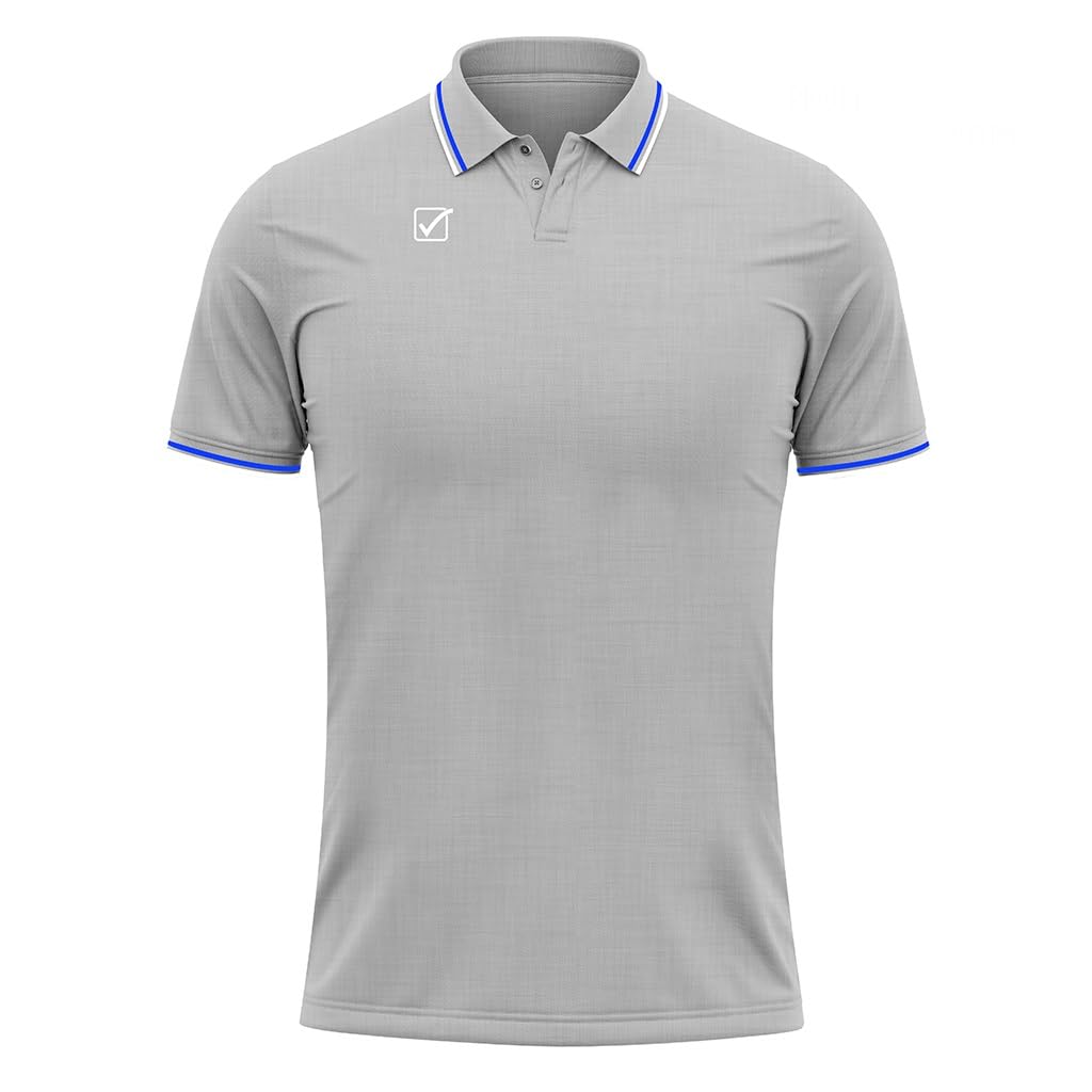 Polo Cotone Piquet Action Grigio Melange CHIARO/Bianco Tg. M
