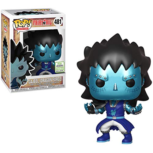 Funko Gajeel [Dragon Force] (2019 Spring Con Exclusive): Fairy Tail x POP! Animation Vinyl Figure & 1 POP! Paquete de protector gráfico de plástico PET compatible [#481 / 36979 - B]