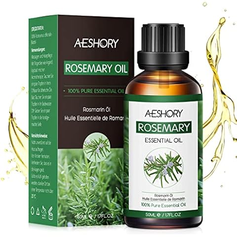 AESHORY Ätherisches Rosmarinöl 50ML, Rosmarin Ätherisches Öl 100% Reine Natürliche Aromatherapieöl in Therapeutischer Qualität Cover