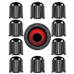 Las tapas de válvula de neumático tienen un anillo de sellado para válvulas de neumáticos, para bicicleta, automóvil, motocicleta, 15 unidades, color negro