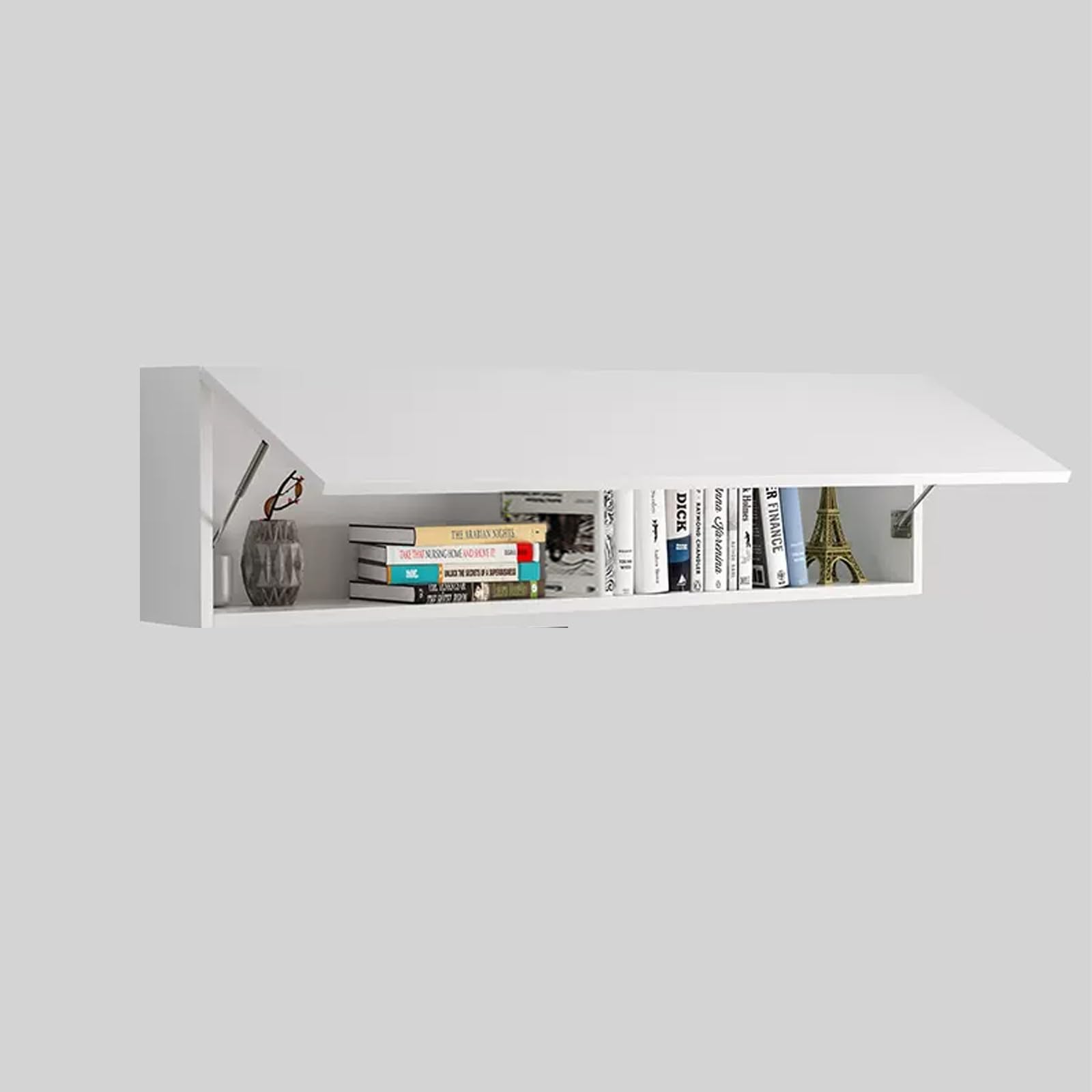 Armario de pared de madera maciza duradero con puerta elevable de alta gama
