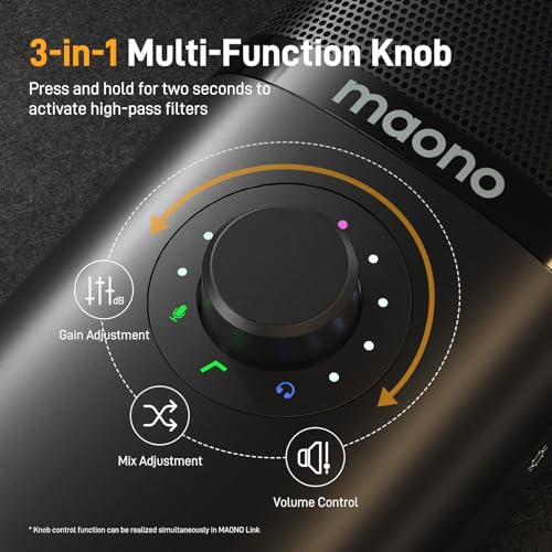 Image of MAONO USB Condenser Microphone-Studio Mic with Shock Mount, Boom Arm, Software, Mute, Gain Knob, Volume Control for Streaming, Recording, Singing, Podcasting, Content Creation, Audiobooks-PM450