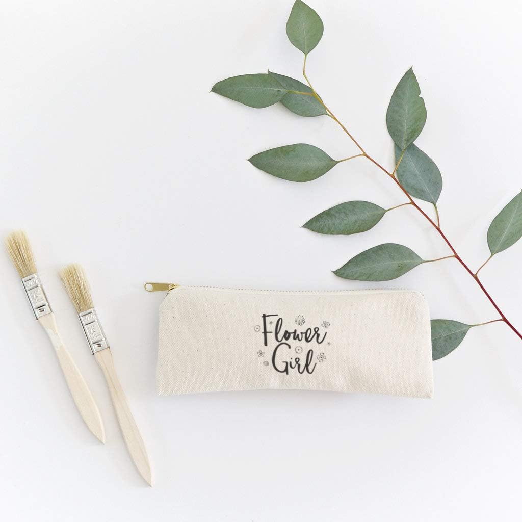 The Cotton & Canvas Co. Flower Girl Wedding Small Cosmetic Pouch, Bridal Party Gift and Travel Make Up Pouch image 3