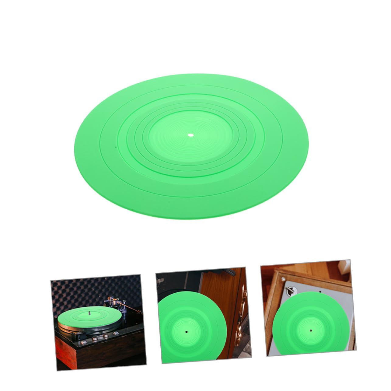2piezas Tapete de Registro Alfombrilla Antideslizante para Tocadiscos Alfombrilla de Silicona para Vinilo Accesorios para Mesas de Discos de Vinilo para Uso Interiores