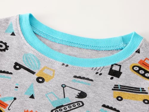 Image of Dolphin&Fish Boy Pajamas Toddler Kids Pjs Set Cotton Soft Clothes Sleepwear | Long Sleeve Elastic Cuffs,Stretch breathable,Dinosaur Space Print Options