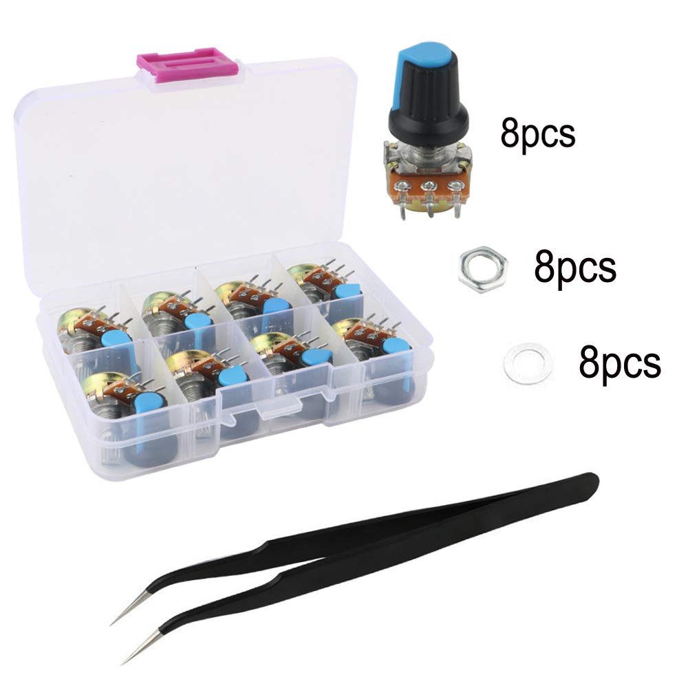 10 Potenziometri Rotativi Lineari RUNCCI-YUN 10k - WH148, 3Pin, Albero 15mm Con Dado E Fermo - Foto 12