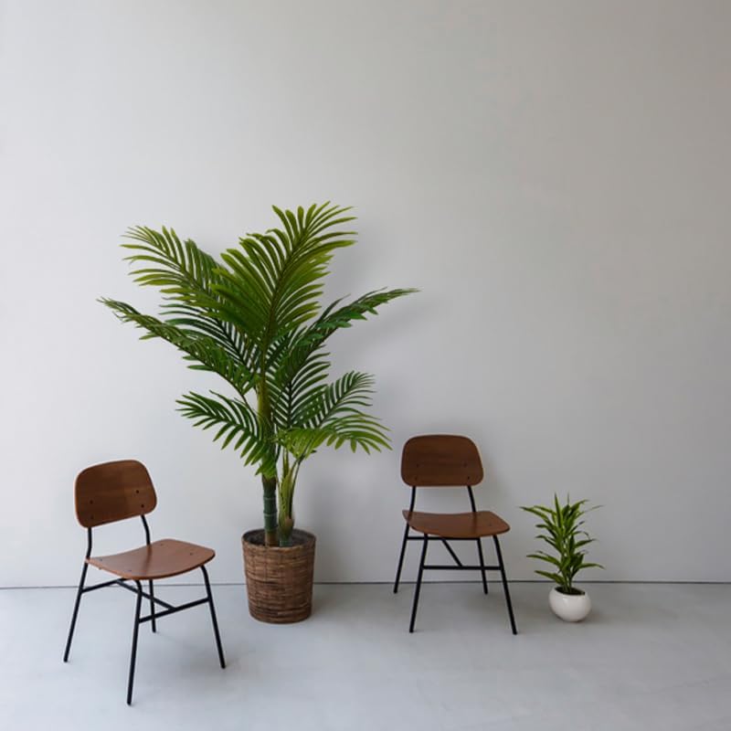 Miniatura 9 de Aveyas Palmera artificial de 4 pies para decoración del hogar, planta sintética de seda sintética tropical Kentia Areca con maceta para interiores y