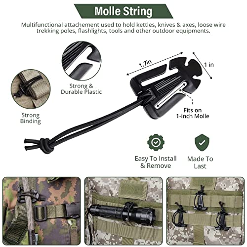 Gearhill Molle Web Dominators With Elastic String, Molle Accessories For Backpacks, Webbing Clips Tactical Molle Attachments #TOP2