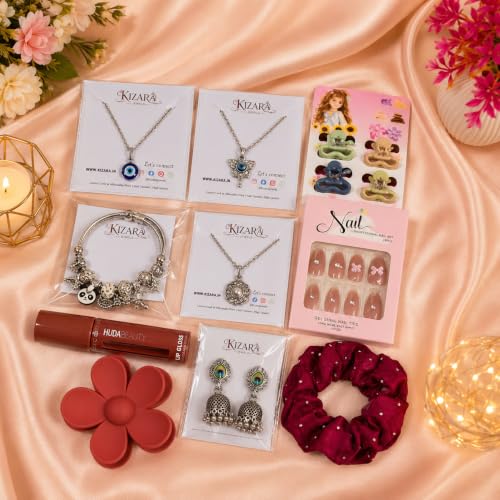 Image of Raksha Bandhan Gift Hamper for Sister with Name, 10 Items