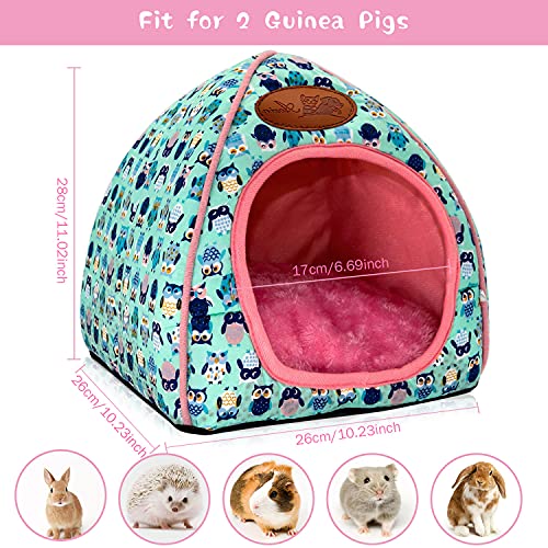 Image of BWOGUE Guinea Pig House Bed Cozy Hamster Cave Large Hideout for Dwarf Rabbits Hedgehog Bearded Dragon Winter Nest Hamster Cage Accessories