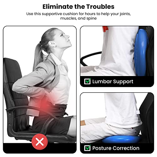 ROMIX-Wobble-Cushion-34CM-Inflatable-Air-Stability-Balance-Board-with-Pump-Non-slip-Sitting-Posture-Trainer-Wiggle-Seat-Core-Balance-Disc-for-Sensory-Kids-ADHD-Physio-Therapy-Fitness-Exercise