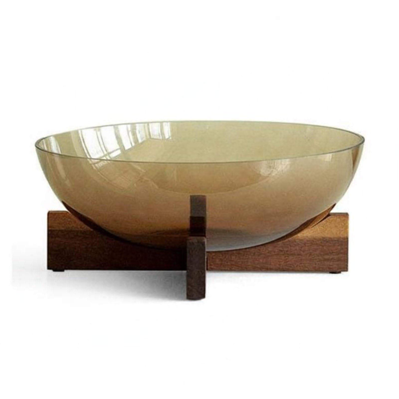Bandeja industrial de vidrio Rtuopk grande con base de madera