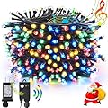 Toodour Led Christmas Lights Outdoor, 131FT 350 LED Indoor String Lights with Music, Motion Sensor Multicolor Christmas Tree Light - Holiday Decorative Lights for Yard Bedroom Home Party Xmas Decor