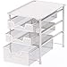 Simple Houseware 3 Tier White Alloy Steel Sliding Basket Organizer Drawer Cabinet
