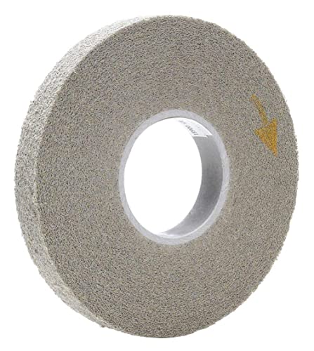 Scotch-Brite Light Deburring Wheel - 7S Fine Grit Silicon Carbide - Metal Deburring, Finishing and Polishing - Convolute Wheel - 12