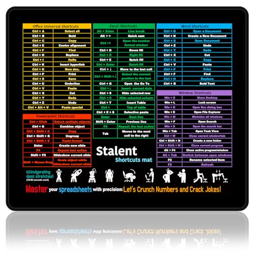 Portable Shortcut Mouse Pad for Excel/Word/PowerPoint/Windows | 1...