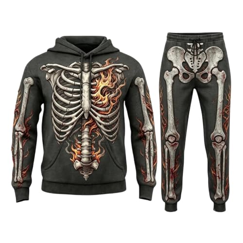 Chándal de esqueleto para hombre que soluciona tu look alternativo cómodo de diario