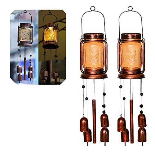 Edof Mason Jar Wind Chime For Outside,𝟐 𝐏𝐚𝐜𝐤 Spiritual Sustenance,Memorial Gifts For Loss Of Loved Oner,Porch Dining Room Courtyard Decor #TOP5