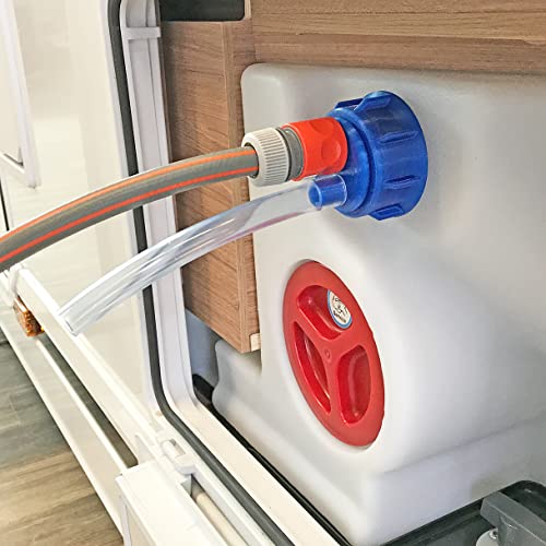 WAFA 5F Adaptateur de remplissage d'eau, bouchon de réservoir d'eau, pour camping-cars, filetage fin pour Knaus, Weinsberg, etc.