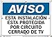 Vestil Notice SignSI-N-34-A-AL-080-S 34 10.5X7.5 Aluminum .080 These Premises Protected by Closed Circuit Tv ESTA INSTALACI?N ESTA PROTEGIDA POR CIRCUITO CERRADO DE TV