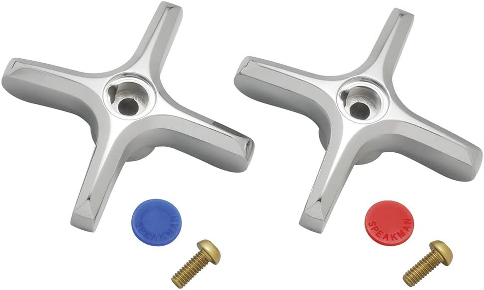 Speakman A-CROSS Commander Cross Handle Set, Polished Chrome