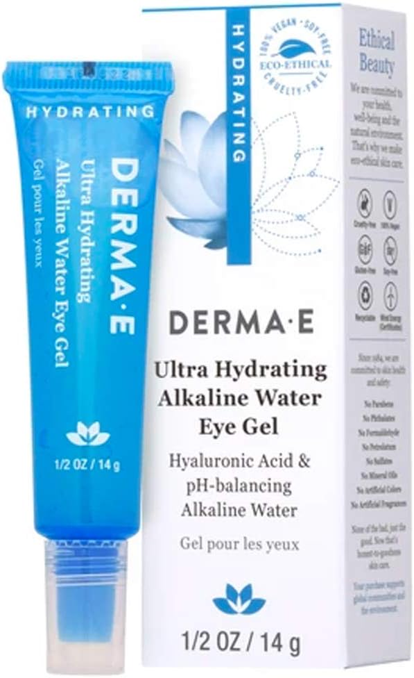 Derma EUltra Hydrating Alkaline Water Hyaluronic Acid Eye Gel, 14 G