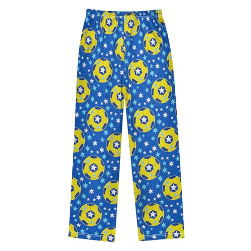 Pajama Pants Yellow Soccer Star Long Sleep Pants Lounge Bottoms2