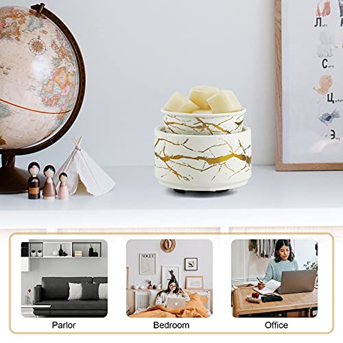 Palanchy Wax Melt Warmer Ceramic 3-In-1 Oil Burner Electric Candle Wax Warmer Burner Melter Fragrance Warmer For Scented Waxs Home Office Bedroom Aromatherapy Gift& Décor #TOP5