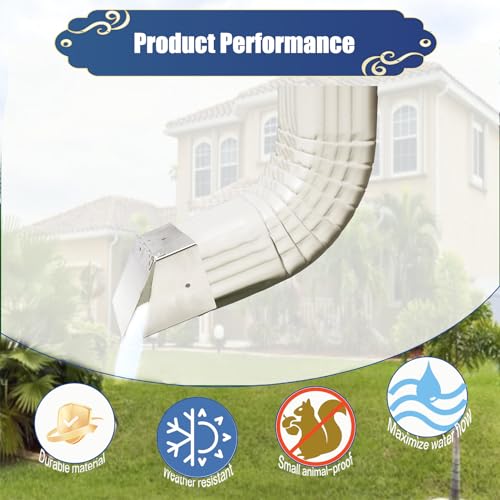 image for Vecacosic Thickened Stainless Steel Type-A / B Rain Gutter Downspout E