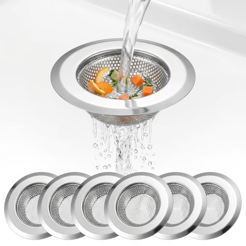 Coladores para fregadero de acero inoxidable 6 piezas 4.5 pulg