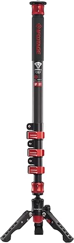IFOOTAGE Cobra 2 Monopod de cámara 3 en 1, monopie telescópico de video, trípode de fotografía profesional de 71 pulgadas, apto para cámaras SLR y