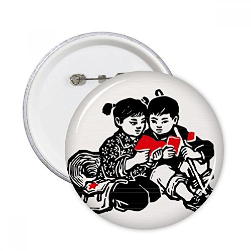 Chapeau et sac à dos décorés avec un lot de broches rondes patriotiques pour enfant