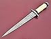RAM-07-80, Handmade Damascus Steel Dagger Knife – Solid Bone and Black Colored Wood Handle