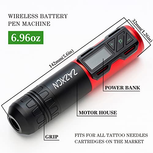 Wireless Tattoo Machine Pen Kit With Digital Lcd Display 18000Mah Recharge Battery Rotary Tattoo Gun Equipment For Skin Cartridges Pens Professional For Tattooing #TOP5