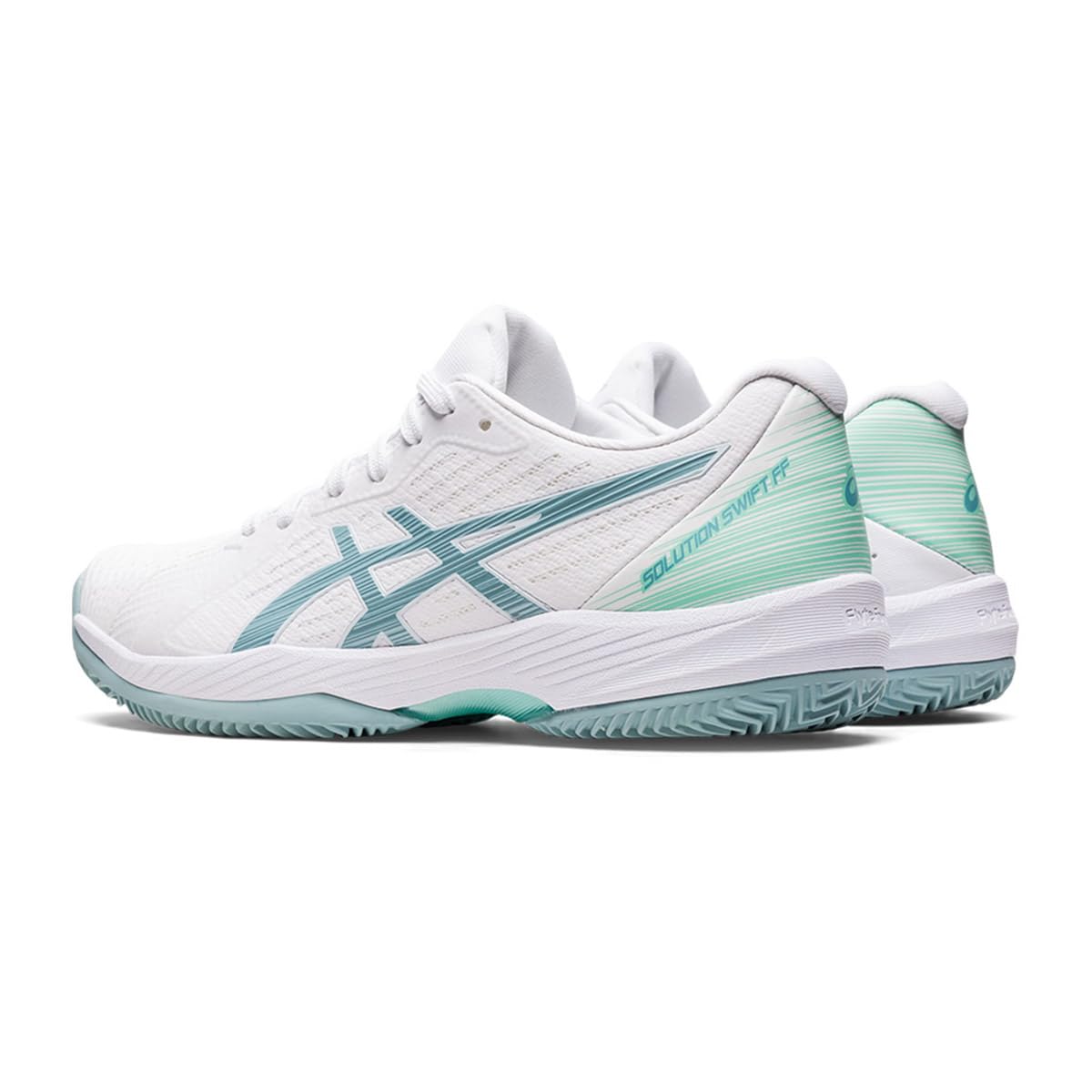 ASICS Damen Tennisschuhe Solution Swift FF Clay 1042A198 White/Smoke Blue