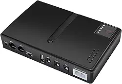 Mini UPS, Fonte de Alimentação Ininterrupta de Backup de Bateria Recarregável de 18 W Com Saída DC 5V 9V 12V 2A USB 5V 2A POE 15V 24V Backup de Bateria Pequena para Roteador,