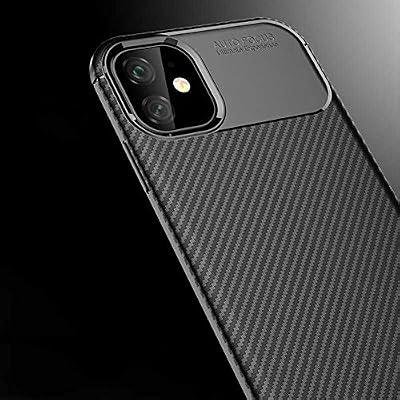 Spia Apple iPhone 11 Case أسود كربون سيليكون أصلي رقيق مرن محسن متين مضاد للصدمات تصميم الجيل الجديد (Apple iPhone 11، أسود)